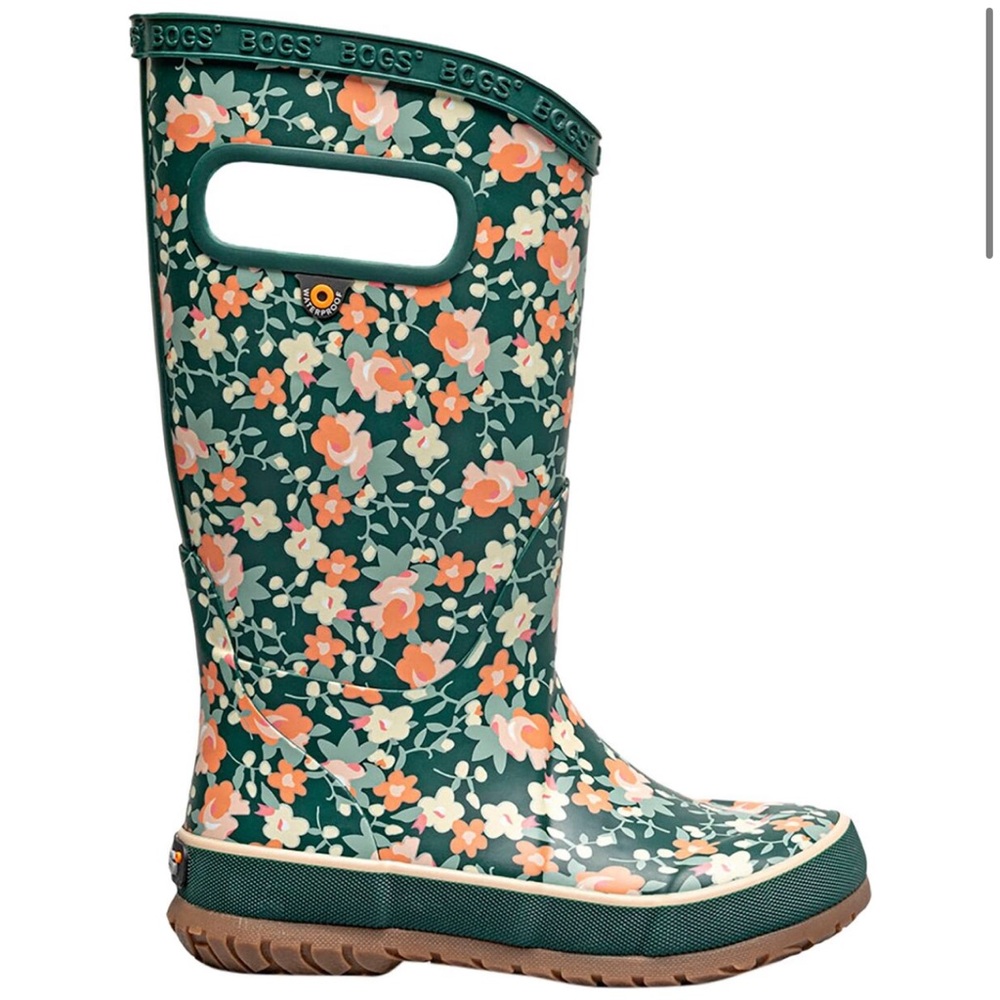NEW! Bogs Small Floral Kids Rainboot 5